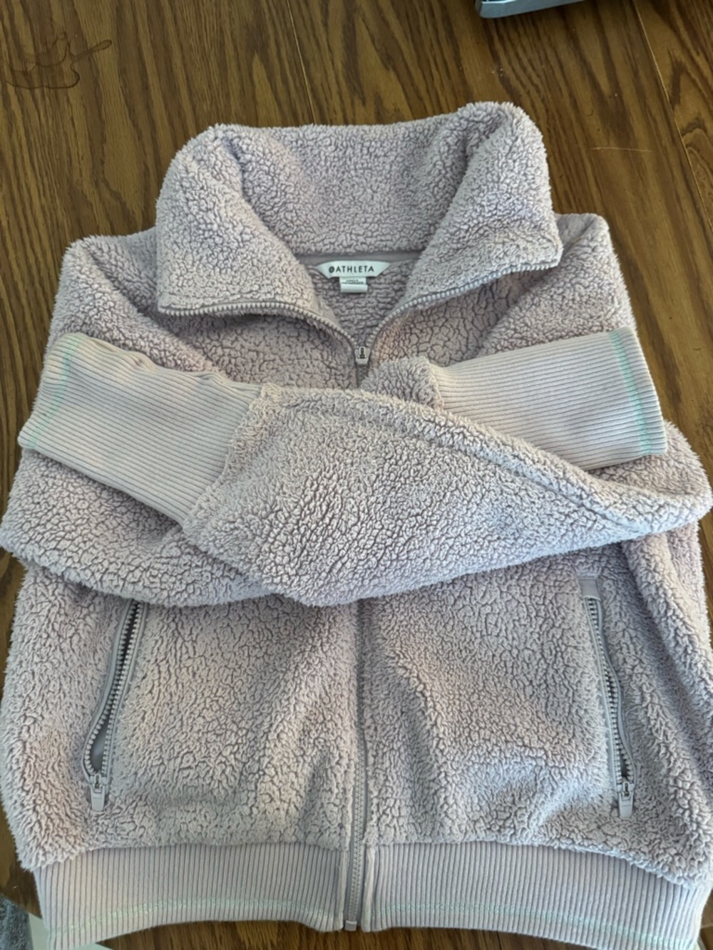 Athleta Dusty Lilac Sherpa Half-Zip Pullover